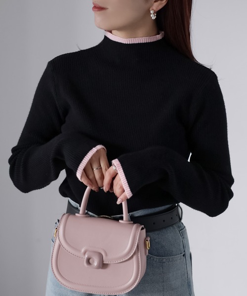 セール】バイカラー配色リブニット（ニット/セーター）｜Riberry