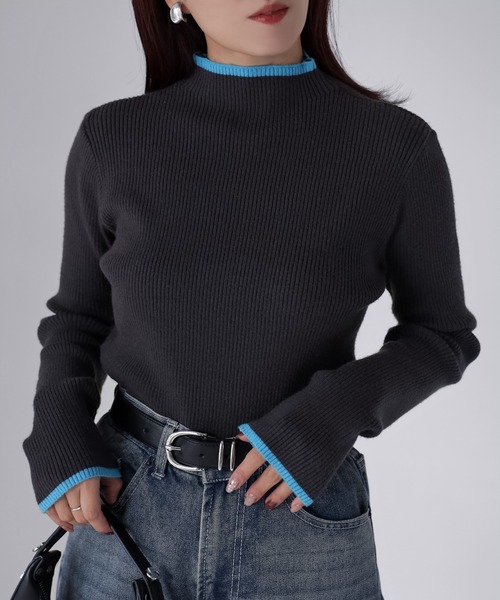 RISMAT by Y's✨️ウール リブニットバイカラー RISMAT by Y's✨️ウール リブニットバイカラー オンライン シ