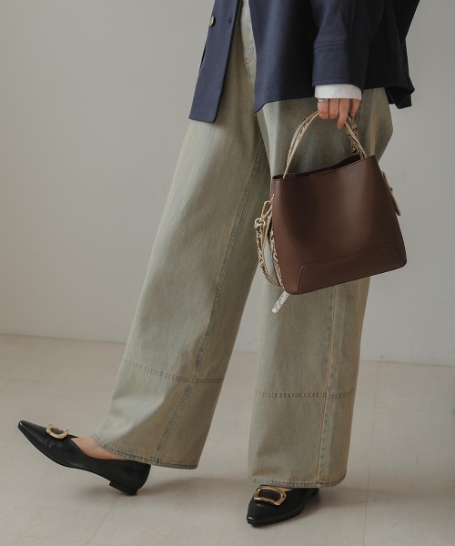 Bou Jeloud(ブージュルード)の「ミニバゲットバッグ(ハンドバッグ・レディース・ブラック/ブラウン/グリーン・ONESIZE)」の5枚目の写真