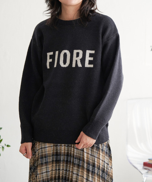 VENCEEXCHANGE(ヴァンスエクスチェンジ)の「FIOREロゴジャガードニット(ニット/セーター・レディース・ブラック/ベージュ/ライトグレー/オフホワイト/グレー・FREE)」の18枚目の写真