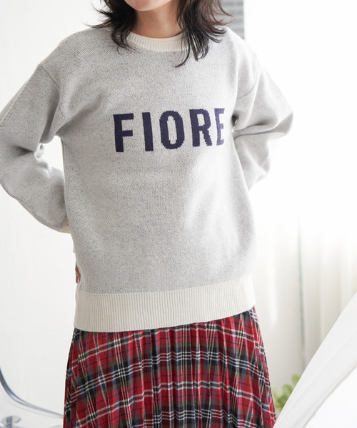 VENCEEXCHANGE(ヴァンスエクスチェンジ)の「FIOREロゴジャガードニット(ニット/セーター・レディース・ブラック/ベージュ/ライトグレー/オフホワイト/グレー・FREE)」の10枚目の写真