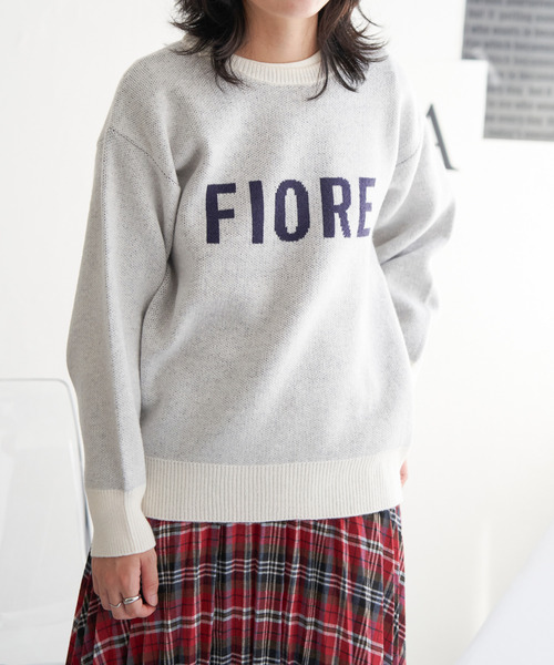 VENCEEXCHANGE(ヴァンスエクスチェンジ)の「FIOREロゴジャガードニット(ニット/セーター・レディース・ブラック/ベージュ/ライトグレー/オフホワイト/グレー・FREE)」の11枚目の写真