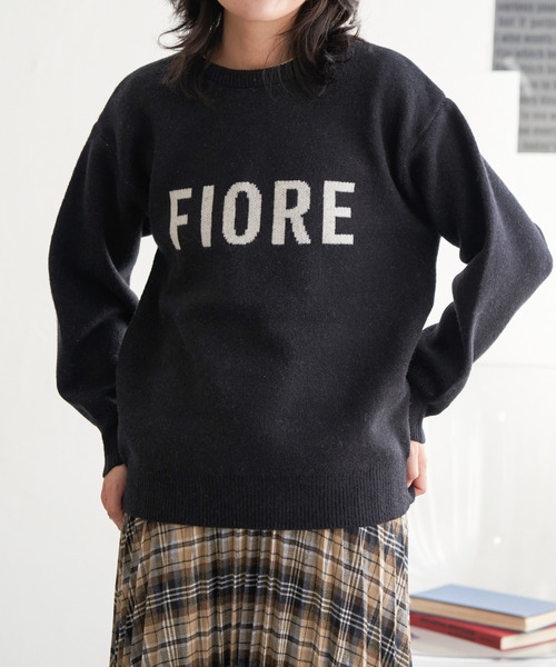 VENCEEXCHANGE(ヴァンスエクスチェンジ)の「FIOREロゴジャガードニット(ニット/セーター・レディース・ブラック/ベージュ/ライトグレー/オフホワイト/グレー・FREE)」の19枚目の写真