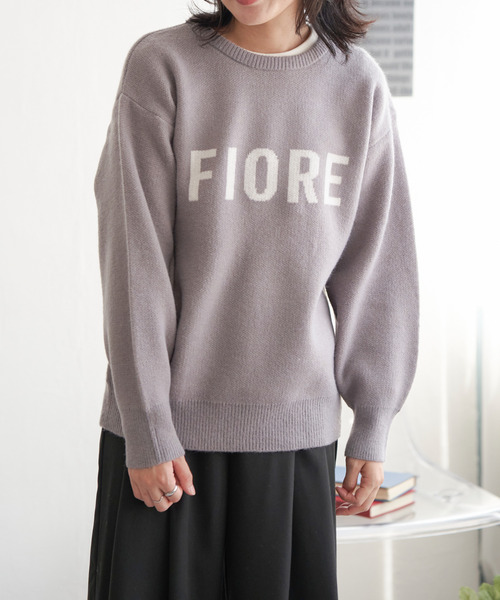 VENCEEXCHANGE(ヴァンスエクスチェンジ)の「FIOREロゴジャガードニット(ニット/セーター・レディース・ブラック/ベージュ/ライトグレー/オフホワイト/グレー・FREE)」の14枚目の写真