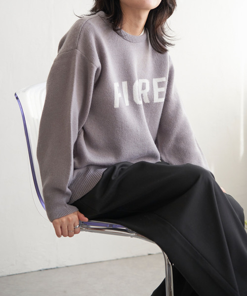 VENCEEXCHANGE(ヴァンスエクスチェンジ)の「FIOREロゴジャガードニット(ニット/セーター・レディース・ブラック/ベージュ/ライトグレー/オフホワイト/グレー・FREE)」の15枚目の写真