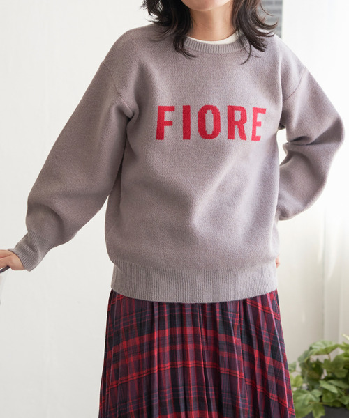 VENCEEXCHANGE(ヴァンスエクスチェンジ)の「FIOREロゴジャガードニット(ニット/セーター・レディース・ブラック/ベージュ/ライトグレー/オフホワイト/グレー・FREE)」の21枚目の写真