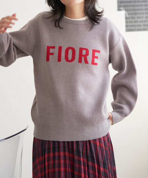 VENCEEXCHANGE(ヴァンスエクスチェンジ)の「FIOREロゴジャガードニット(ニット/セーター・レディース・ブラック/ベージュ/ライトグレー/オフホワイト/グレー・FREE)」の22枚目の写真