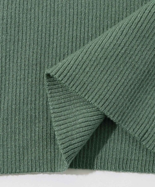 ScoLar（スカラー）の「143645：マルチパールリブ編みニットロングスリーブTシャツ（Tシャツ/カットソー・レディース・オフホワイト/グリーン/杢グレー/ブラック・M）」の22枚目の写真