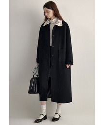 クロシェカラー ウールロングコート FQ24W065【Fano Studios