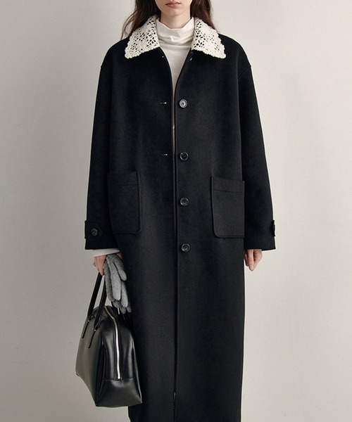 クロシェカラー ウールロングコート FQ24W065【Fano Studios