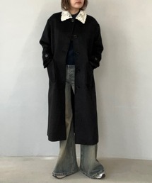 クロシェカラー ウールロングコート FQ24W065【Fano Studios