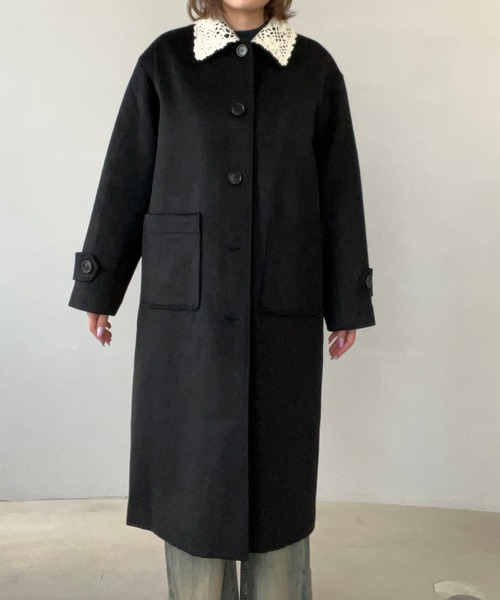 クロシェカラー ウールロングコート FQ24W065【Fano Studios