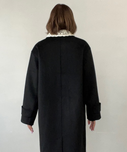 Fano Studios クロシェカラー ウールロングコート Fano Studios クロシェカラー ウールロングコート - メルカリ