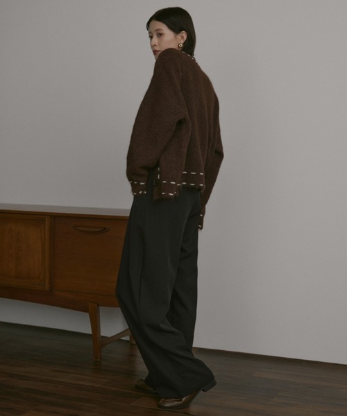 MERLOT（メルロー）の「サイドラップスラックス（スラックス・レディース・ブラック/チャコールグレー・FREE）」の8枚目の写真