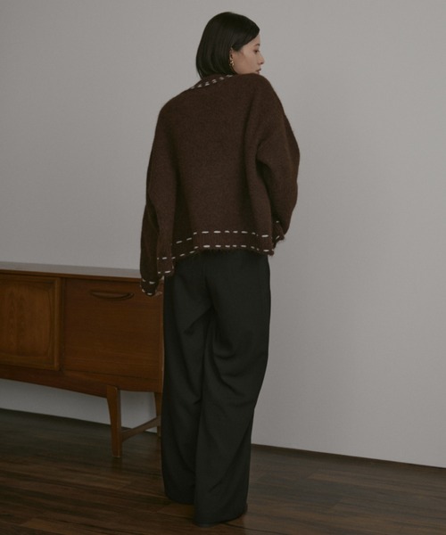 MERLOT（メルロー）の「サイドラップスラックス（スラックス・レディース・ブラック/チャコールグレー・FREE）」の9枚目の写真