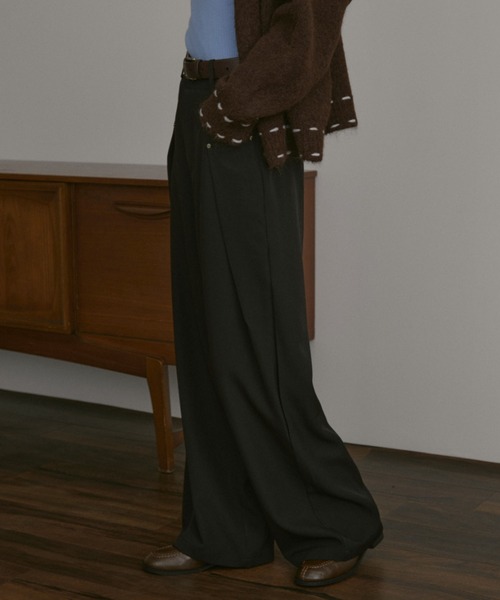 MERLOT（メルロー）の「サイドラップスラックス（スラックス・レディース・ブラック/チャコールグレー・FREE）」の14枚目の写真