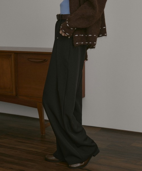 MERLOT（メルロー）の「サイドラップスラックス（スラックス・レディース・ブラック/チャコールグレー・FREE）」の15枚目の写真