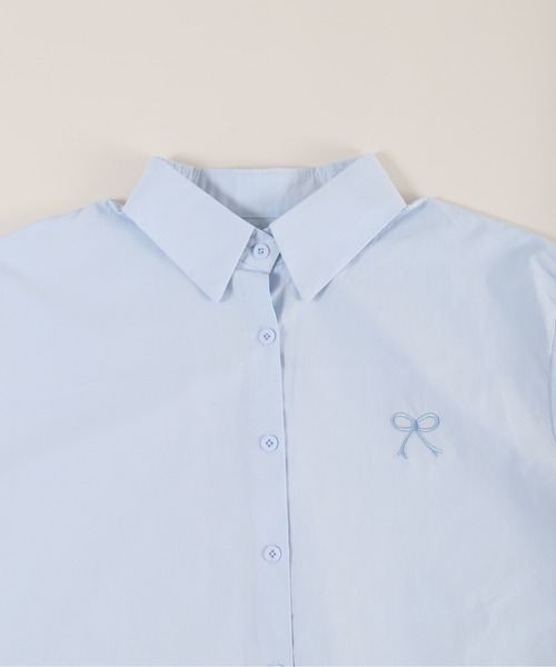PHILLY(フィリー)の「【PHILLY】リボンワンポイントシャツ(シャツ/ブラウス・レディース・ホワイト/サックスブルー・FREE)」の15枚目の写真