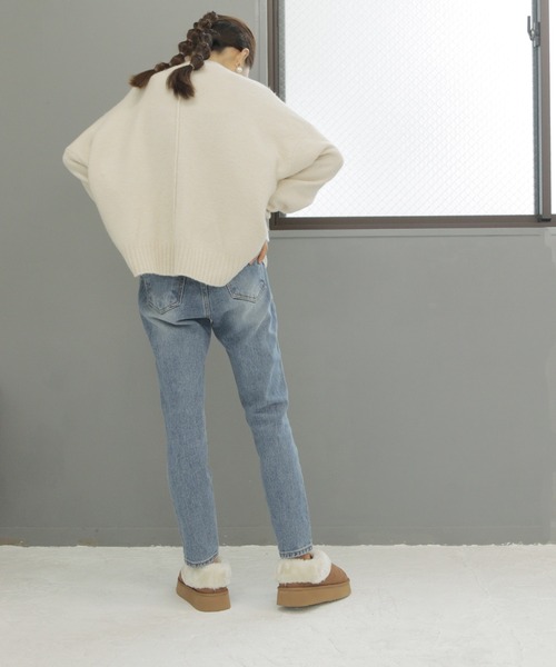 SOROTTO(ソロット)の「厚底 ふわふわムートンスリッポン(スリッポン・レディース・ブラック/キャメル・S/M/L/LL)」の9枚目の写真