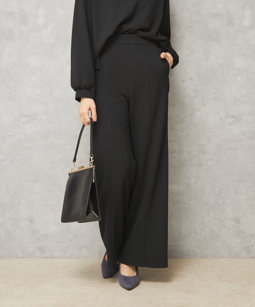 【セール】【小柄女性向け】ラクチンきれい見え ツイルダンボールイージーフレアパンツ《日本製》（その他パンツ）｜Sirin（シリン） 7,656円