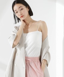 【追加生産】抗菌防臭リブカップ付きダブルストラップキャミソール