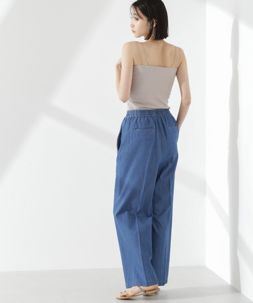 NANO universe（ナノユニバース）の「【追加生産】抗菌防臭リブカップ付きダブルストラップキャミソール（キャミソール・レディース・ホワイト/ブラック/グレイッシュベージュ/ブラウン・FREE）」の10枚目の写真