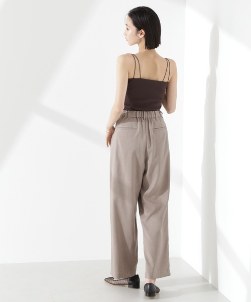 NANO universe（ナノユニバース）の「【追加生産】抗菌防臭リブカップ付きダブルストラップキャミソール（キャミソール・レディース・ホワイト/ブラック/グレイッシュベージュ/ブラウン・FREE）」の16枚目の写真