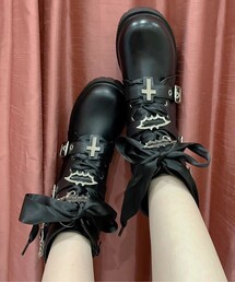 cs T&P | 厚底×コウモリ×十字架スニーカー(ブーツ)