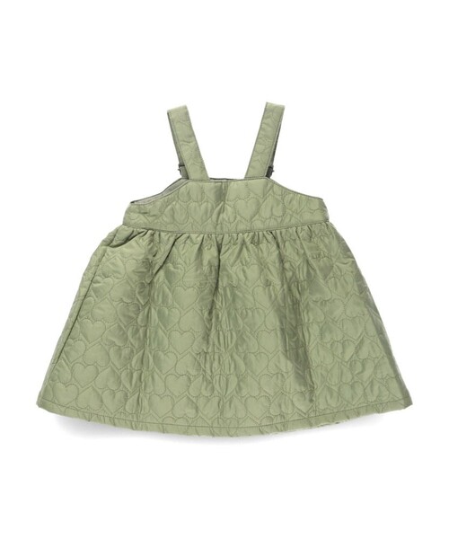 BRANSHES（ブランシェス）の「【ベビー】キルティングジャンパースカート（その他ベビーウェア・キッズ・アイボリー/カーキ・70/80）」の4枚目の写真