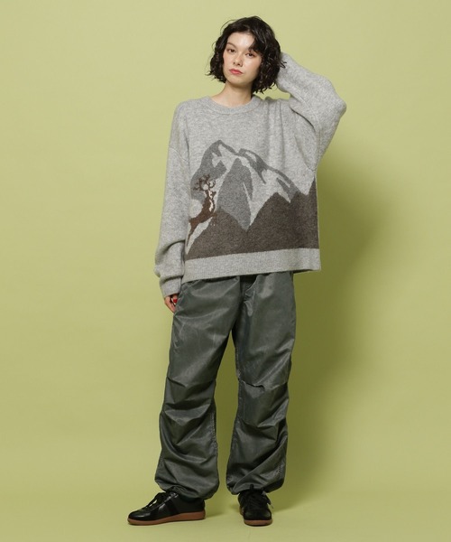 niko and...(ニコアンド)の「【あさひやま動物園応援商品】ニットプルオーバー(ニット/セーター・レディース・レッド/ブルー/グレー・FREE)」の4枚目の写真