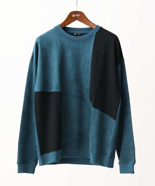 スエード切り替えスウェット（Tシャツ/カットソー）｜MK MICHEL KLEIN HOMME （エムケーミッシェルクランオム）