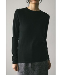 ウォッシャブルクルーネックニット