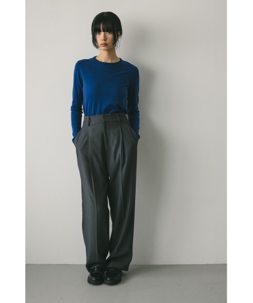 STYLEMIXER（スタイルミキサー）の「ウォッシャブルクルーネックニット（ニット/セーター・レディース・ブルー/アイボリー/ブラック・FREE）」の21枚目の写真