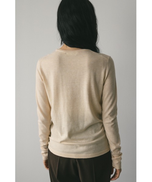 STYLEMIXER（スタイルミキサー）の「ウォッシャブルクルーネックニット（ニット/セーター・レディース・ブルー/アイボリー/ブラック・FREE）」の7枚目の写真