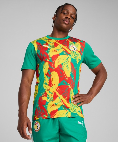 PUMA プーマ メンズ サッカー セネガル プレマッチ 半袖 シャツ（Tシャツ/カットソー）｜PUMA（プーマ）