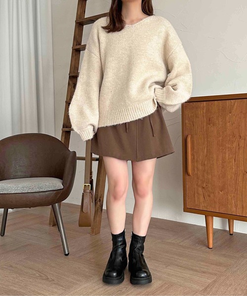 apres jour clair(アプレジュールクレア)の「【apres jour clair】袖ボリュームニット【ZOZOTOWN限定アイテム】(ニット/セーター・レディース・アイボリー/グレー/オレンジ系その他/ベージュ系その他・フリー/X-LARGE)」の7枚目の写真
