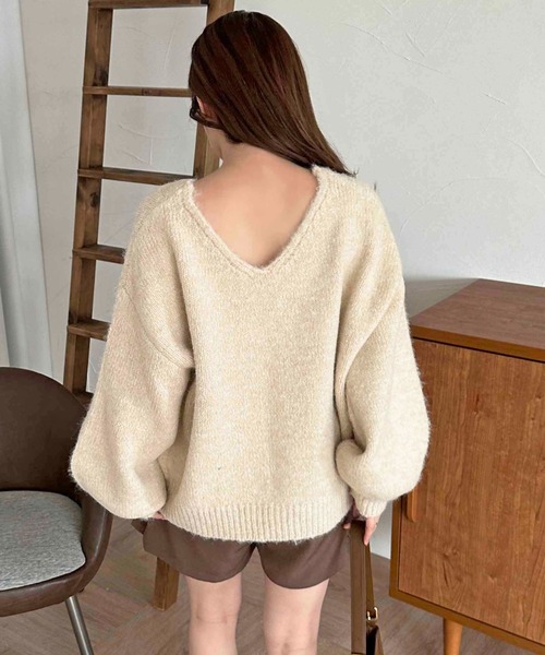 apres jour clair(アプレジュールクレア)の「【apres jour clair】袖ボリュームニット【ZOZOTOWN限定アイテム】(ニット/セーター・レディース・アイボリー/グレー/オレンジ系その他/ベージュ系その他・フリー/X-LARGE)」の9枚目の写真