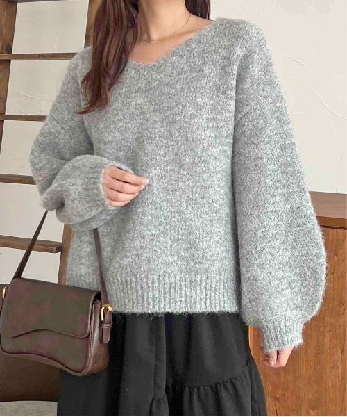 セール】【apres jour clair】袖ボリュームニット【ZOZOTOWN限定