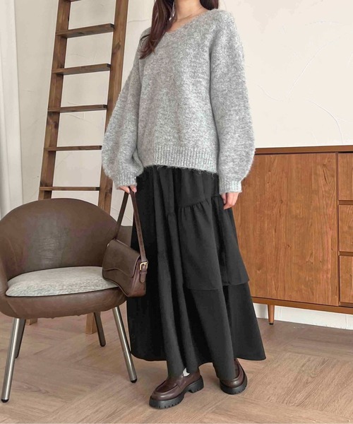 apres jour clair(アプレジュールクレア)の「【apres jour clair】袖ボリュームニット【ZOZOTOWN限定アイテム】(ニット/セーター・レディース・アイボリー/グレー/オレンジ系その他/ベージュ系その他・フリー/X-LARGE)」の13枚目の写真