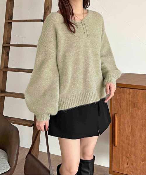 apres jour clair(アプレジュールクレア)の「【apres jour clair】袖ボリュームニット【ZOZOTOWN限定アイテム】(ニット/セーター・レディース・アイボリー/グレー/オレンジ系その他/ベージュ系その他・フリー/X-LARGE)」の20枚目の写真