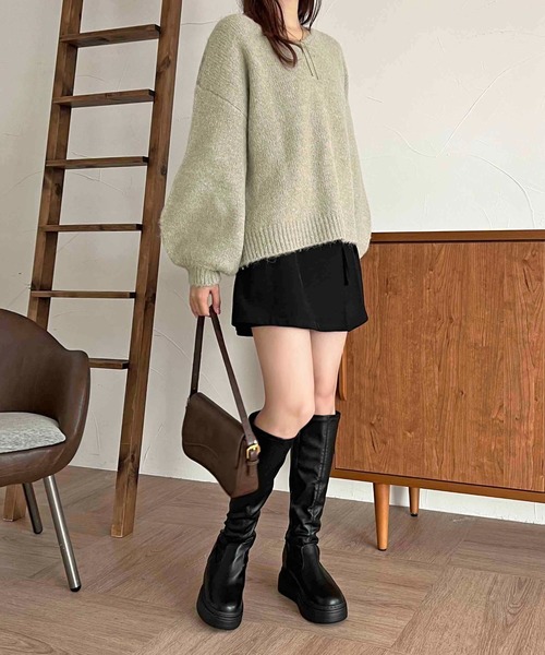 apres jour clair(アプレジュールクレア)の「【apres jour clair】袖ボリュームニット【ZOZOTOWN限定アイテム】(ニット/セーター・レディース・アイボリー/グレー/オレンジ系その他/ベージュ系その他・フリー/X-LARGE)」の22枚目の写真