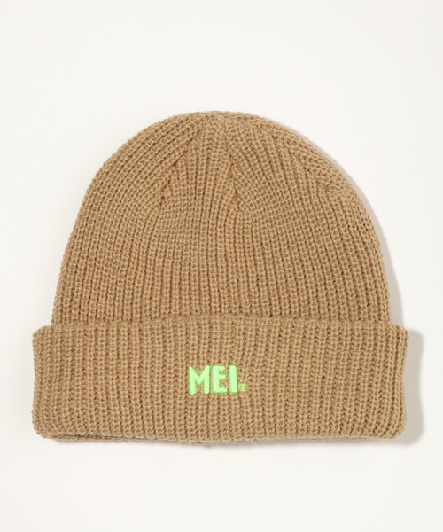 MEI（メイ）の「【MEI/メイ】MEI 3D EMB WATCH ACRYLIC/ロゴ刺繍 リブ編みニットキャップ/ビーニー（ニットキャップ/ビーニー・メンズ・ブラック/ライトパープル/グレー/ホワイト/ライトブルー/ベージュ/グリーン・FREE）」の4枚目の写真