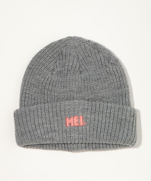 MEI（メイ）の「【MEI/メイ】MEI 3D EMB WATCH ACRYLIC/ロゴ刺繍 リブ編みニットキャップ/ビーニー（ニットキャップ/ビーニー・メンズ・ブラック/ライトパープル/グレー/ホワイト/ライトブルー/ベージュ/グリーン・FREE）」の3枚目の写真
