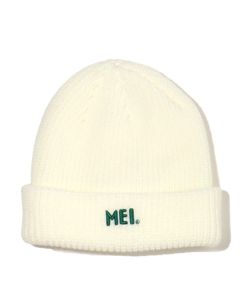 MEI（メイ）の「【MEI/メイ】MEI 3D EMB WATCH ACRYLIC/ロゴ刺繍 リブ編みニットキャップ/ビーニー（ニットキャップ/ビーニー・メンズ・ブラック/ライトパープル/グレー/ホワイト/ライトブルー/ベージュ/グリーン・FREE）」の2枚目の写真
