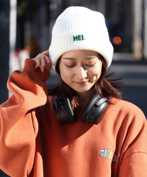 MEI（メイ）の「【MEI/メイ】MEI 3D EMB WATCH ACRYLIC/ロゴ刺繍 リブ編みニットキャップ/ビーニー（ニットキャップ/ビーニー・メンズ・ブラック/ライトパープル/グレー/ホワイト/ライトブルー/ベージュ/グリーン・FREE）」の8枚目の写真