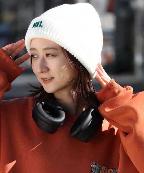 MEI（メイ）の「【MEI/メイ】MEI 3D EMB WATCH ACRYLIC/ロゴ刺繍 リブ編みニットキャップ/ビーニー（ニットキャップ/ビーニー・メンズ・ブラック/ライトパープル/グレー/ホワイト/ライトブルー/ベージュ/グリーン・FREE）」の9枚目の写真
