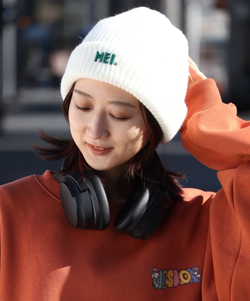 MEI（メイ）の「【MEI/メイ】MEI 3D EMB WATCH ACRYLIC/ロゴ刺繍 リブ編みニットキャップ/ビーニー（ニットキャップ/ビーニー・メンズ・ブラック/ライトパープル/グレー/ホワイト/ライトブルー/ベージュ/グリーン・FREE）」の11枚目の写真