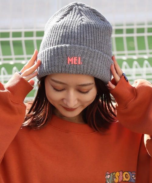MEI（メイ）の「【MEI/メイ】MEI 3D EMB WATCH ACRYLIC/ロゴ刺繍 リブ編みニットキャップ/ビーニー（ニットキャップ/ビーニー・メンズ・ブラック/ライトパープル/グレー/ホワイト/ライトブルー/ベージュ/グリーン・FREE）」の15枚目の写真