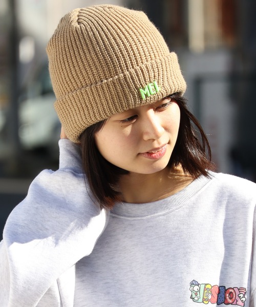 MEI（メイ）の「【MEI/メイ】MEI 3D EMB WATCH ACRYLIC/ロゴ刺繍 リブ編みニットキャップ/ビーニー（ニットキャップ/ビーニー・メンズ・ブラック/ライトパープル/グレー/ホワイト/ライトブルー/ベージュ/グリーン・FREE）」の18枚目の写真