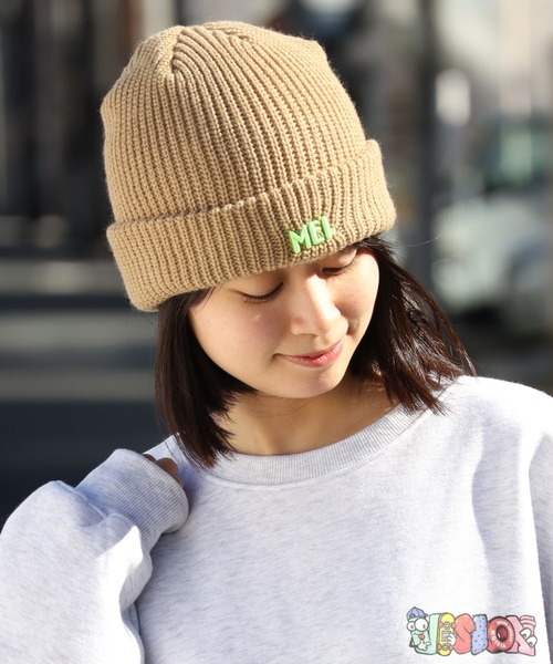 MEI（メイ）の「【MEI/メイ】MEI 3D EMB WATCH ACRYLIC/ロゴ刺繍 リブ編みニットキャップ/ビーニー（ニットキャップ/ビーニー・メンズ・ブラック/ライトパープル/グレー/ホワイト/ライトブルー/ベージュ/グリーン・FREE）」の19枚目の写真